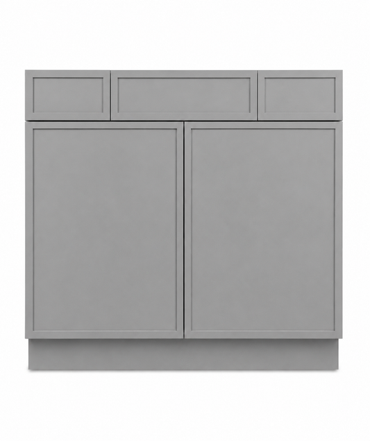 42" Grey Thin Rail - 2 Drawers