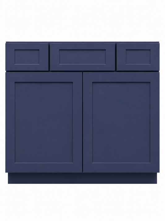 42" Navy Shaker - 2 Drawers
