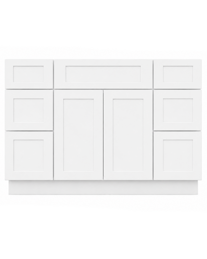 42" White Drag Shaker - 2 Drawers
