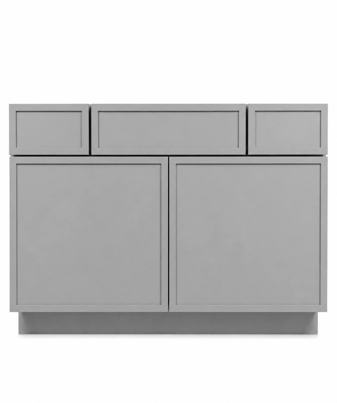 48" Grey Thin Rail - 2 Drawers
