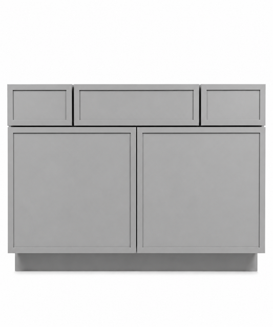 48" Grey Thin Rail - 2 Drawers