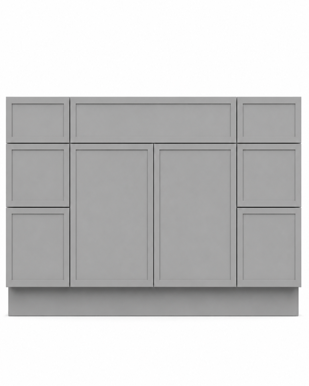 48" Grey Thin Rail - 6 Drawers