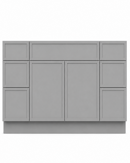 48" Grey Thin Rail - 6 Drawers
