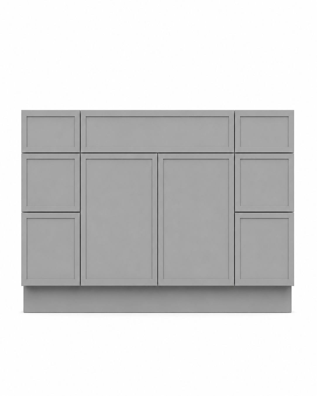 48" Grey Thin Rail - 2 Drawers