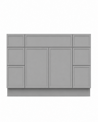 48" Grey Thin Rail - 2 Drawers