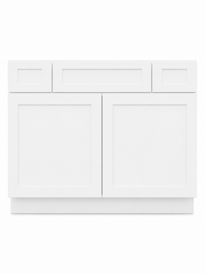48" White Sun Shaker - 6 Drawers
