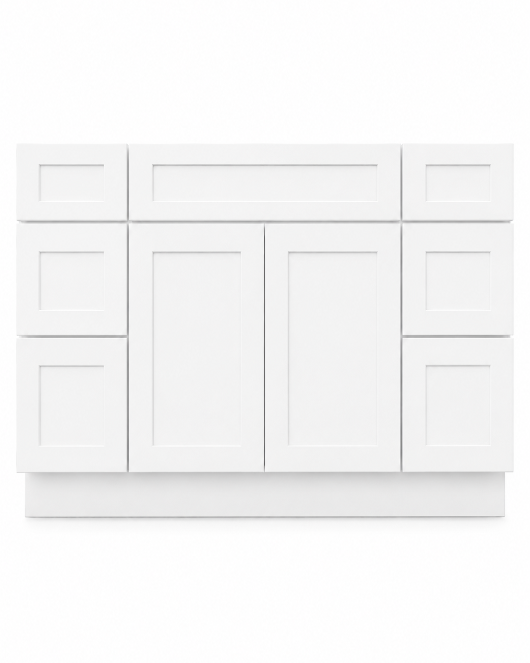 48" White Sun Shaker - 6 Drawers