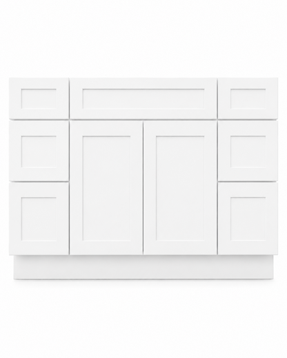48" White Sun Shaker - 6 Drawers