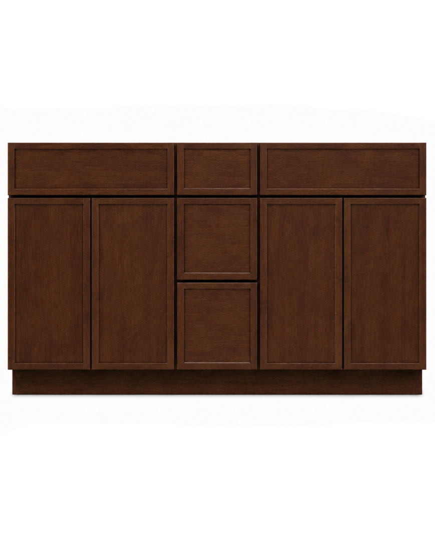 60" Double - Espresso Thin Rail
