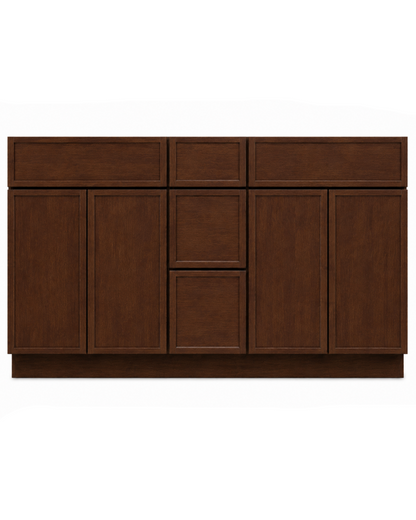 60" Double - Espresso Thin Rail