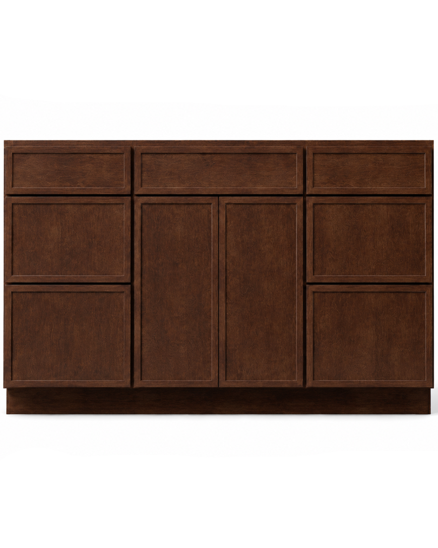 60" Double - Espresso Thin Rail