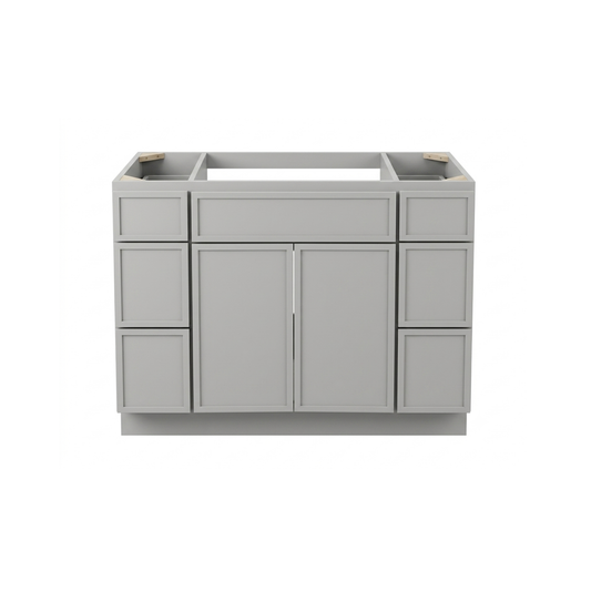 48" Grey Thin Rail - 6 Drawers