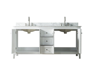 72 Inch Wide Double Sink 1906 - Elaine White