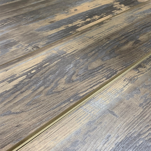 Load image into Gallery viewer, 8mm Pad Attached Driftwood Laminate Wood Flooring-test