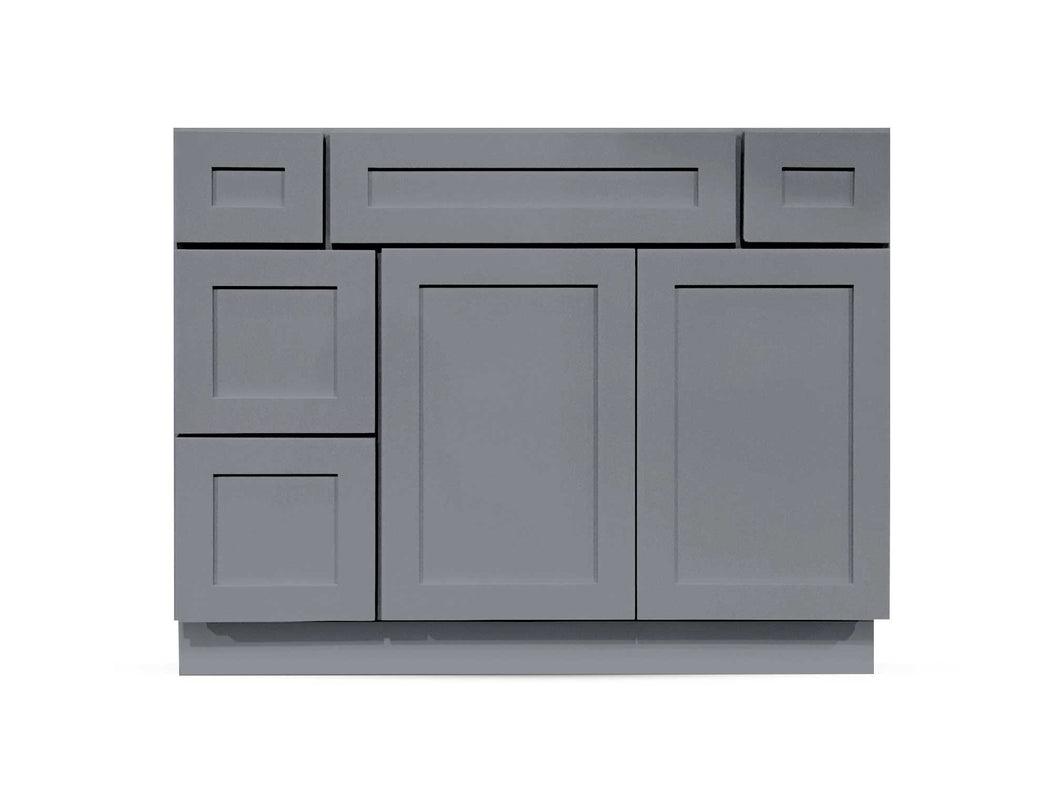 42 Charcoal Shaker Drawers Left