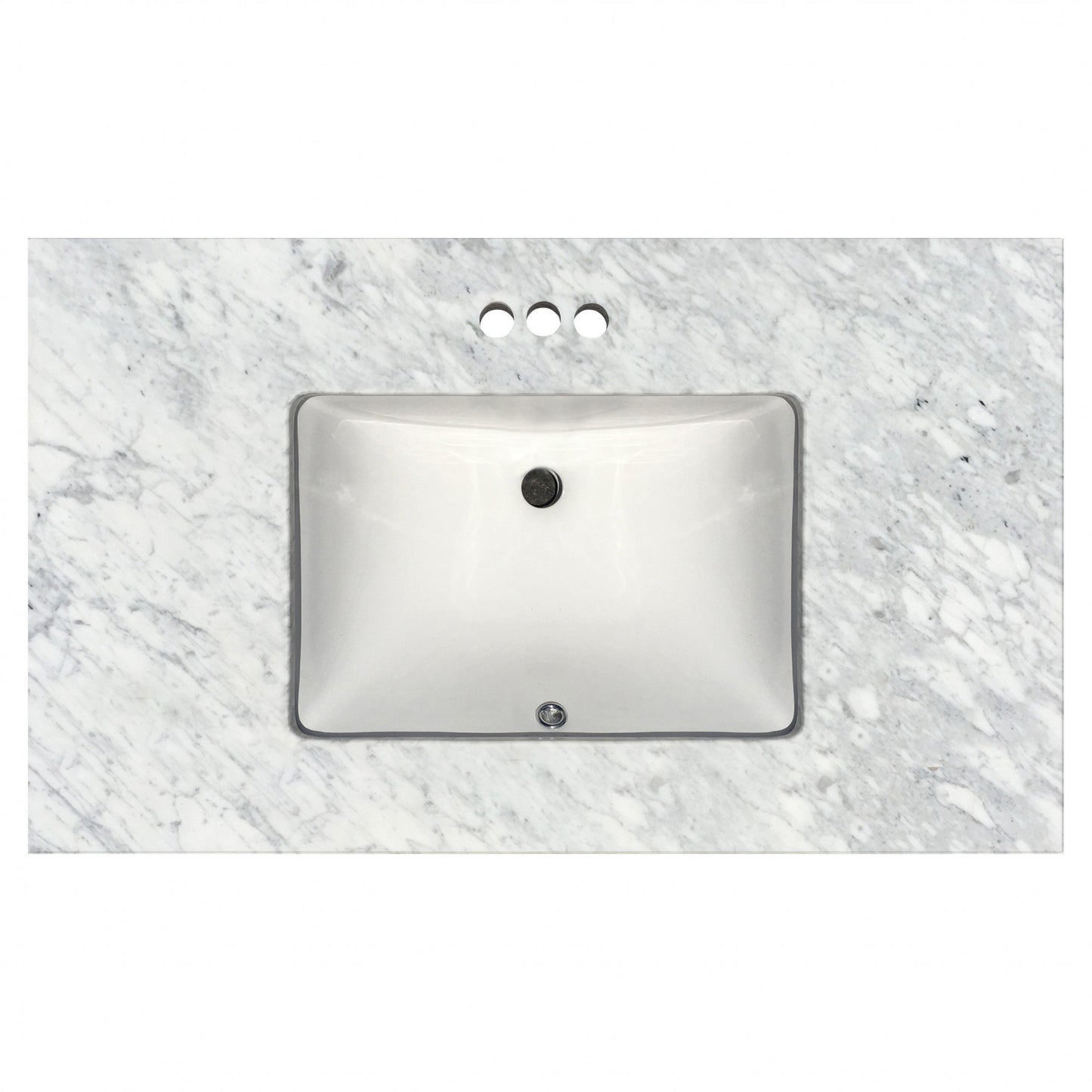 Encimera de tocador prefabricada de 37" de ancho X 22" de profundidad Bianca Carrera 2cm 4669