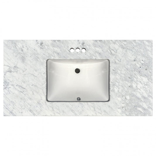 Encimera Prefabricada para Tocador de 43" de Ancho x 22" de Profundidad Bianca Carrera 2cm 4672