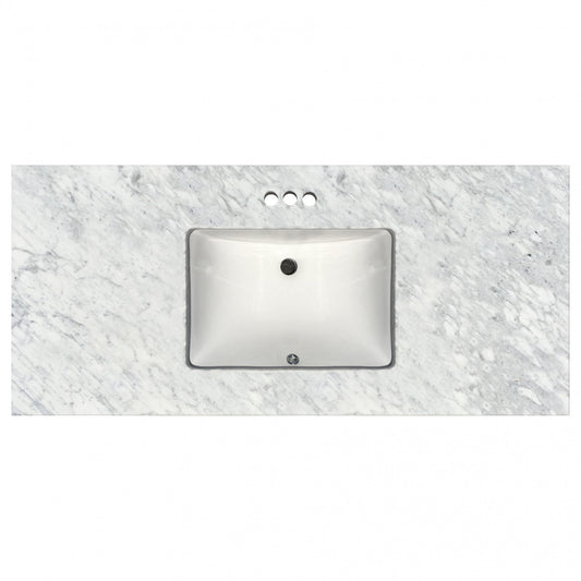 Cubierta de tocador prefabricada de 49" de ancho x 22" de profundidad Bianca Carrera 2cm 4673