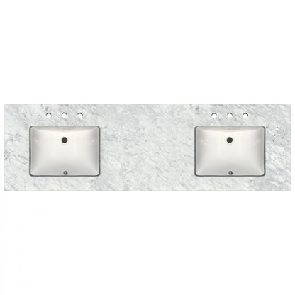 Cubierta prefabricada para tocador de 73" de ancho x 22" de profundidad Bianca Carrera 2cm 4782