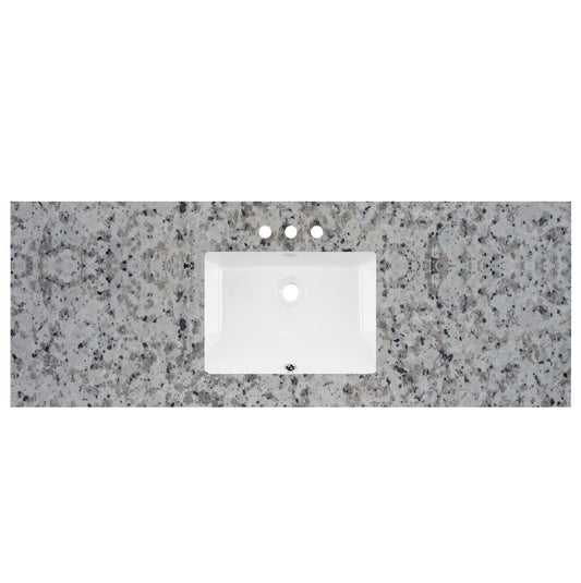 Cubierta prefabricada para tocador de 61" de ancho x 22" de profundidad Barala Blanco 2cm 5703