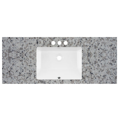 Tocador prefabricado Barala White de 49" de ancho x 22" de profundidad x 2 cm 5707