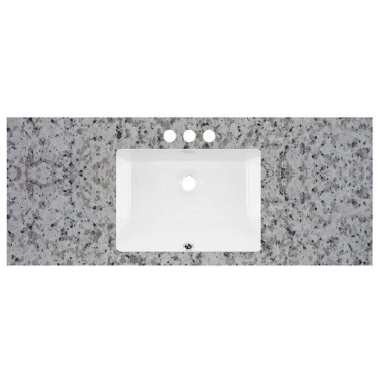 Tocador prefabricado Barala White de 49" de ancho x 22" de profundidad x 2 cm 5707