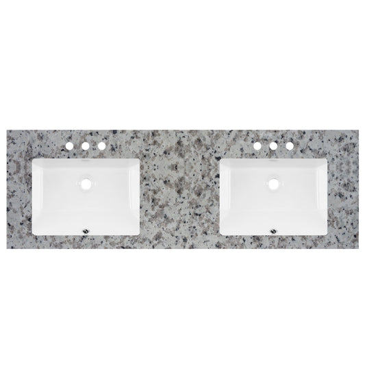 Cubierta prefabricada para tocador de 73" de ancho x 22" de profundidad Barala Blanco 2cm 5709