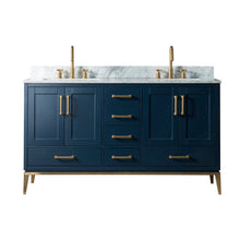 Load image into Gallery viewer, 60 Inch Wide Double Sink 1831 Blue