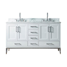 Load image into Gallery viewer, 60 Inch Wide Double Sink 1831 White