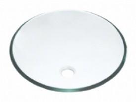 Round Tempered Glass Vessel Sink (Clear)
