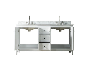 60 Inch Wide Double Sink 1906 - Elaine White