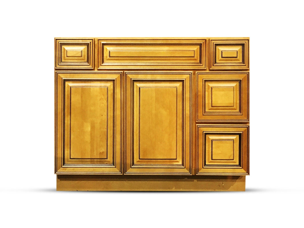 42 Inch Bathroom Cabinet Vanity Amber Right Drawers
