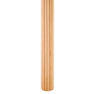 1-1/2" Column Moulding Half Round Reed Pattern - Hard Maple