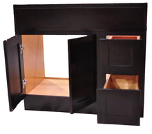 Load image into Gallery viewer, 36 Inch Bathroom Cabinet Vanity Shaker Espresso Right Drawers