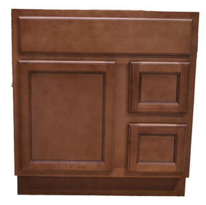 30 Inch Bathroom Cabinet Vanity Flat Panel Ginger Right Drawers