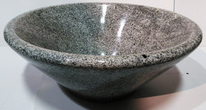 Grey and Black Speckled Cone Shaped Granite Vessel Sink