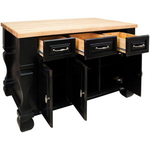 Jeffrey Alexander Kitchen Island - (ISL01-DBK)