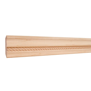 2-3/4" x 5/8" Crown Moulding with 1/2" Rope - Alder