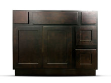Load image into Gallery viewer, 42 Inch Bathroom Cabinet Vanity Shaker Espresso Left Drawers